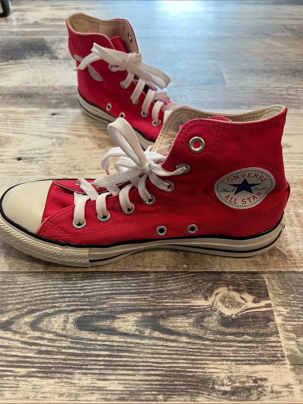 Converse Hot Pink High-Top Canvas Sneakers - Picture 3 of 4